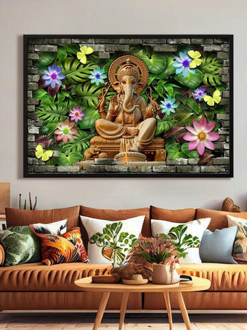 Lord Ganesha Printed Canvas Painting