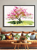 Pink Tree Canvas Painting