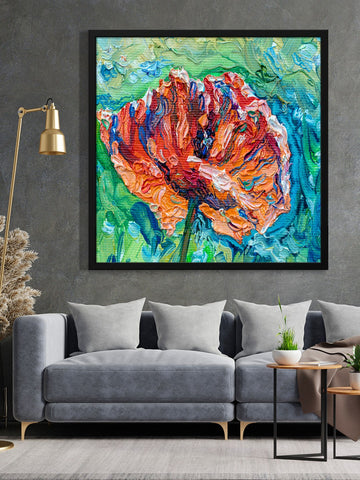999Store abstract effect flower art modern canvas wall painting for living room