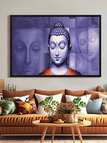 Blue Buddha Canvas Painting