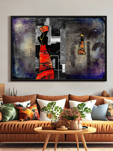 abstract Black lady Canvas Painting