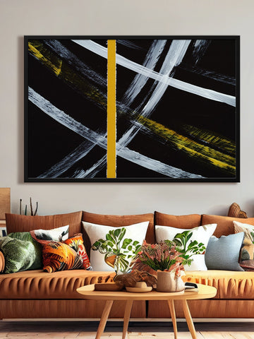 abstract Black Canvas Painting