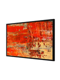abstract Red Canvas Painting