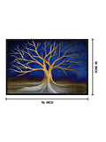 Blue & Brown Tree Canvas Painting
