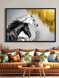 Black and white Horse Canvas Painting