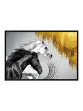 Black and white Horse Canvas Painting