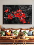 Black and Red flower  canvas Painting